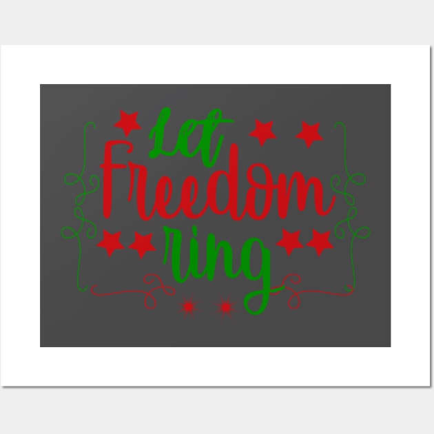 Christmas 12 - Let freedom ring Wall Art by dress-me-up